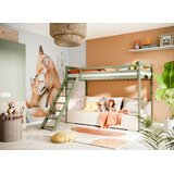 Molarem Home Drveni dječji krevet na kat Sofino na razvlačenje - olive - 90x200/140x200 cm - Bez madraca | shoptok.hr