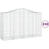  Lučne gabionske košare 30kom 200x50x120/140cm pocinčano željezo | shoptok.hr