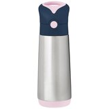 b.box Termovka za pitje s slamico 500 ml – indigo/rožnata | Shoptok.si