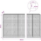  Gabion s 5 mm žicom i mrežom 5x5 cm 850x30x150 cm | shoptok.hr