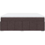  Krevet s oprugama i madracem tamnosmeđi 200x200 cm od tkanine | shoptok.hr