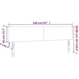  Posteljno vzglavje sivo 160x5x78/88 cm umetno usnje, (20936031) | Shoptok.si