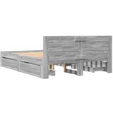 vidaXL Okvir za krevet s uzglavljem boja hrasta 140x200 cm drveni | shoptok.hr