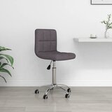 vidaXL Okretna uredska stolica od tkanine smeđe-siva | shoptok.hr