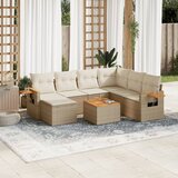 vidaXL 8-dijelni set vrtnih sofa od poliratana s jastucima bež | shoptok.hr
