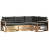 vidaXL Zunanja garnitura za sedenje 5 pcs Bela in antracit Poliester, (5000282563) | Shoptok.si