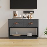 TV ormarić sivi 90x40x60 cm od masivne borovine | shoptok.hr