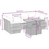 vidaXL 7-dijelni set vrtnih sofa sivi od poliratana | shoptok.hr