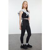 Trendyol Black Brushed Soft Fabric Pocket and Tie Detailed Full Length Knitted Sports Leggings | ePonuda.com