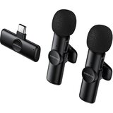 Bežični mikrofon Type C Borofone Winner Lavalier crni - 2 komada | Shoptok.si