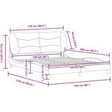  Posteljni okvir z vzglavjem rjav 160x200 cm umetno usnje, (21086315) | Shoptok.si