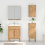  Set namještaja za kupaonicu s ladicama Zidne 3 pcs Vosak smeđa | shoptok.hr