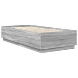  Krevetna konstrukcija s LED trakama Siva Sonoma 100 x 200 cm | shoptok.hr