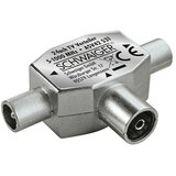 SCHWAIGER Razdjelnik za antenu (2-struko, 1 x IEC utičnica, 2 x IEC utikača, 5 - 1.000 MHz, 5 dB) | shoptok.hr