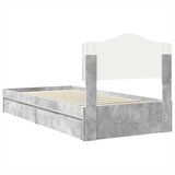  Postelja s shranjevanjem z vzglavjem Betonsko siva 90 x 190 cm, (5000105810) | Shoptok.si