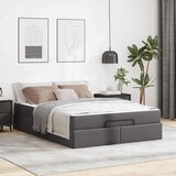 Posteljni okvir z vzmetnico z vzmetnico 2 pcs Siva PVC, (5000123625) | Shoptok.si