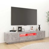 TV ormarić s LED svjetlima siva boja betona 180 x 35 x 40 cm | Eponuda.ba