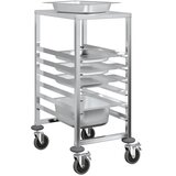 vidaXL Kolica za pladnjeve sa 6 GN posuda 39x55x87 cm Nehrđajući čelik | shoptok.hr
