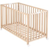 Roba Zložljiva otroška posteljica na koleščkih v naravni barvi 60x120 cm Fold up – Cene