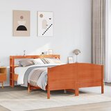 Maison Chic Posteljni okvir - Dvoposteljna postelja - Zakonska postelja brez vzmetnice vošč. rjav 150x200 cm borovina-J13081, (21759283) | Shoptok.si