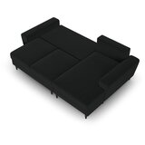 Cosmopolitan Design Crna baršunasti sklopiva/s prostorom za odlaganje kutna garnitura (s desnim kutom/s ležaljkom) Kyoto – | shoptok.hr