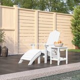  Vrtna stolica Adirondack s osloncem i stolićem HDPE bijela | shoptok.hr