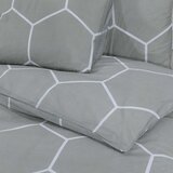  Set posteljine za poplun sivi 260x220 cm pamučni | shoptok.hr