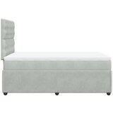 Box spring krevet s madracem svjetlosivi 120x200 cm baršunasti | shoptok.hr