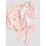 Reserved Pamučni komplet s kapom - pastelnoružičasto | shoptok.hr