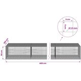 Gabion s žicom debljine 3 5 mm i mrežom 5x5 cm 400x100x50 cm - 100 cm 50 cm 400 cm | shoptok.hr
