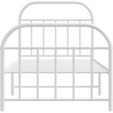  Metalni okvir kreveta uzglavlje i podnožje bijeli 90x190 cm | shoptok.hr