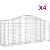 Lučne gabionske košare 4 kom 200x30x80/100 cm pocinčano željezo | shoptok.hr