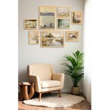 WALLXPERT Myk3026 Art Multicolor Decorative Framed MDF Painting (8 Pieces) Cene