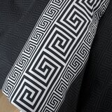 Catherine Lansfield Črna podaljšana posteljnina za zakonsko posteljo 230x220 cm Artemis Greek Key – | Shoptok.si