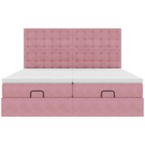 vidaXL Otomanski posteljni okvir z vzmetnicami roza 180x200cm žamet, (21608992) | Shoptok.si