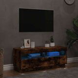 TV ormarić s LED svjetlima boja dimljenog hrasta 100x35x40 cm | Eponuda.com
