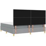  s opruga kutije Svijetlo siva 200 x 200 cm tkanina | shoptok.hr