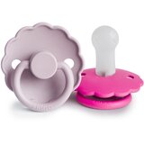 FRIGG® tolažilna duda daisy silicone soft lilac & fuchsia | Shoptok.si