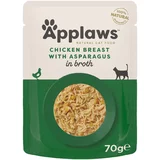 Applaws 10 + 2 gratis! mokra mačja hrana 12 x 70 g - Piščanec & špargelj