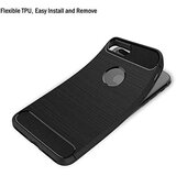 Techsuit Carbon Silicone maska za iPhone 7 Plus - crna | shoptok.hr