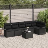 vidaXL Set od 7 dijelova vrtnih kauča s jastučićima bež poli ratan | shoptok.hr