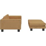  Pasja postelja s podaljškom rjava 100x50x30 cm žamet | Shoptok.si