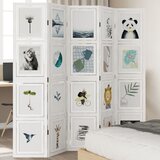 vidaXL Paravan 5-delni bel trden les pavlovnije | Shoptok.si