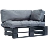  Vrtna sofa od paleta od borovine sa sivim jastucima | shoptok.hr