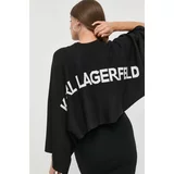 Karl Lagerfeld Pulover ženski, črna barva,