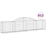  Lučne gabionske košare 12 kom 300x30x60/80 cm pocinčano željezo | shoptok.hr