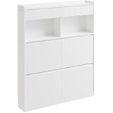 SoBuy Omarica Čevlji Spremanje Barva Bela 98x19x120cm FSR224-E-W, (5000345726) Cene