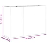  Sadilica 120x40x80 cm od nehrđajućeg čelika | shoptok.hr
