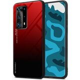 Cadorabo Ohišje, združljiv s Huaweijem v rdeči barvi - črni - dvobarvni zaščitni pokrov iz silikona TPU in hrbta iz kaljenega stekla, (20571482) | Shoptok.si