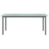 The Living Store Vrtni stol svjetlosivi 190 x 90 x 74 cm od aluminija i stakla | Eponuda.com
